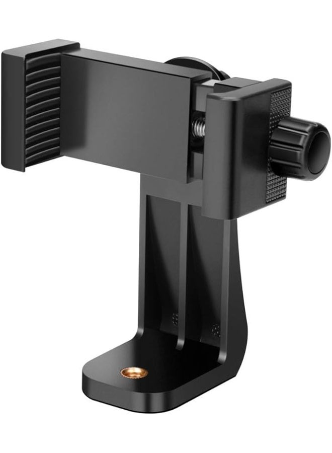 مشبك حامل الهاتف العالمي وقطعة التثبيت الشاملة للحوامل الثلاثية وعصا السيلفي - ببرغي قياسي 1/4-20 للتثبيت الآمن للهواتف الذكية - Image 1