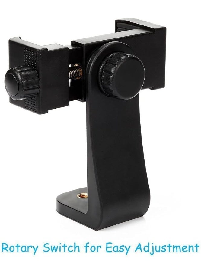 مشبك حامل الهاتف العالمي وقطعة التثبيت الشاملة للحوامل الثلاثية وعصا السيلفي - ببرغي قياسي 1/4-20 للتثبيت الآمن للهواتف الذكية - Image 3