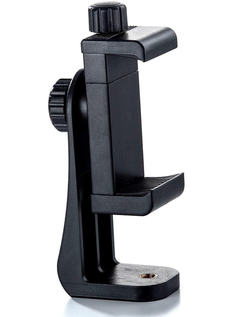 مشبك حامل الهاتف العالمي وقطعة التثبيت الشاملة للحوامل الثلاثية وعصا السيلفي - ببرغي قياسي 1/4-20 للتثبيت الآمن للهواتف الذكية - Image 2