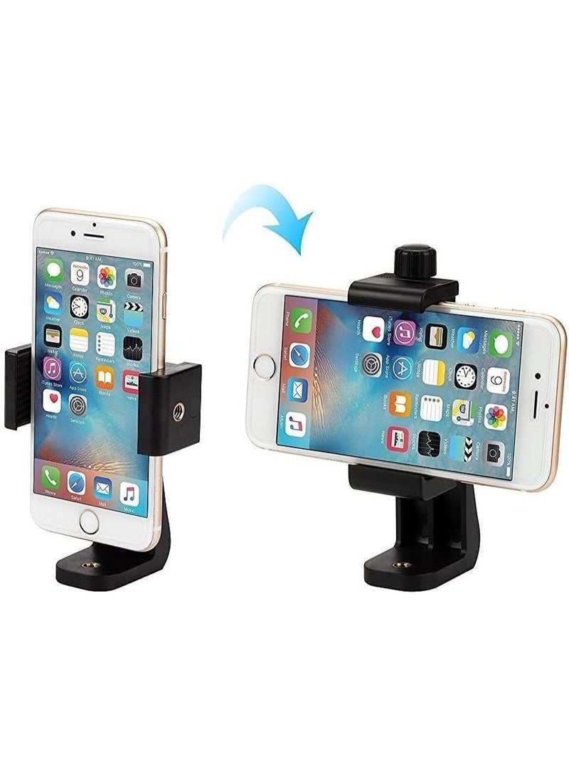 مشبك حامل الهاتف العالمي وقطعة التثبيت الشاملة للحوامل الثلاثية وعصا السيلفي - ببرغي قياسي 1/4-20 للتثبيت الآمن للهواتف الذكية - Image 4