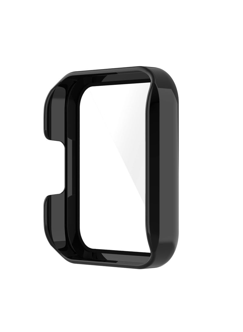جراب زجاجي متوافق مع ملحقات جراب ساعة شاومي ريدمي 2 لايت الذكية، غطاء حماية كامل مقاوم للخدش في جميع أنحاء الكمبيوتر الصلب لساعة ريدمي 2 لايت، اسود - Image 4
