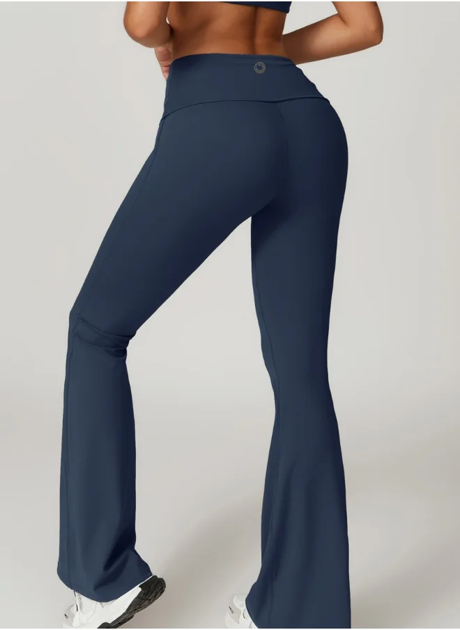 KAWN.YOGA Womens High Waist Contour Seamless Workout sport Flared Leggings Yoga Pants Tummy Control Running Pants