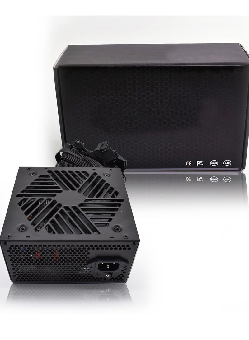 650w Computer Power Supply - Low Noise - Sheathed Cables - Dual Ball Bearing Fan - Image 1