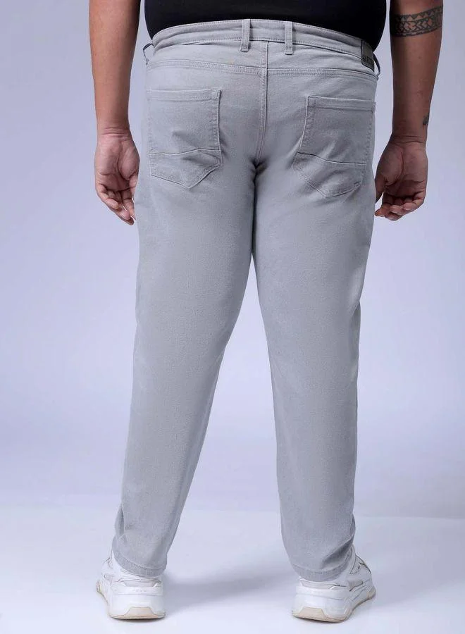 HARDSODA Men Plus Size Carrot Fit Solid Mid-Rise Stretchable Jeans