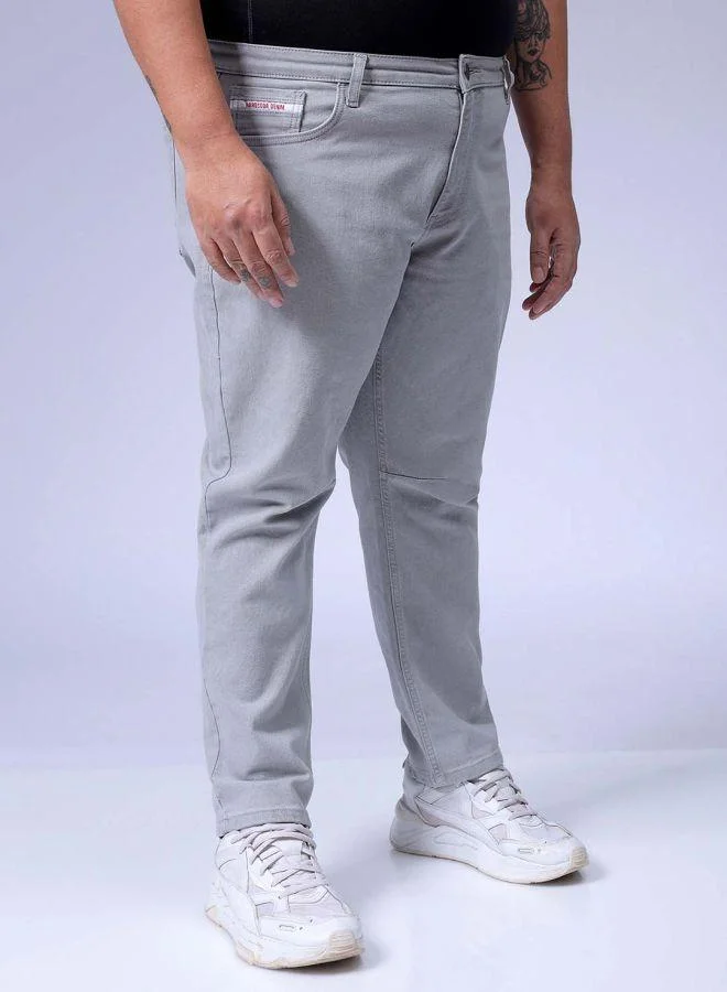 HARDSODA  Men Plus Size Carrot Fit Solid Mid-Rise Stretchable Jeans for Men | Best Price UAE