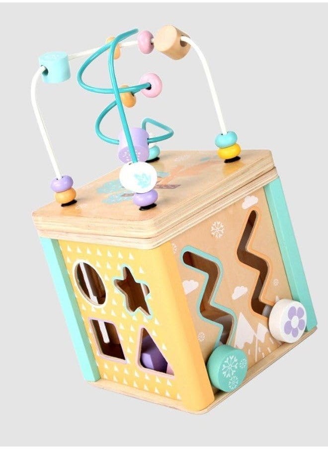BAYBEE Baybee Wooden Puzzle Toy Games for Kids Boys & Girls - Pre School Educational Toys-Colorful Wood Geometric Shape Blocks Learning Toys for Children Multicolor 