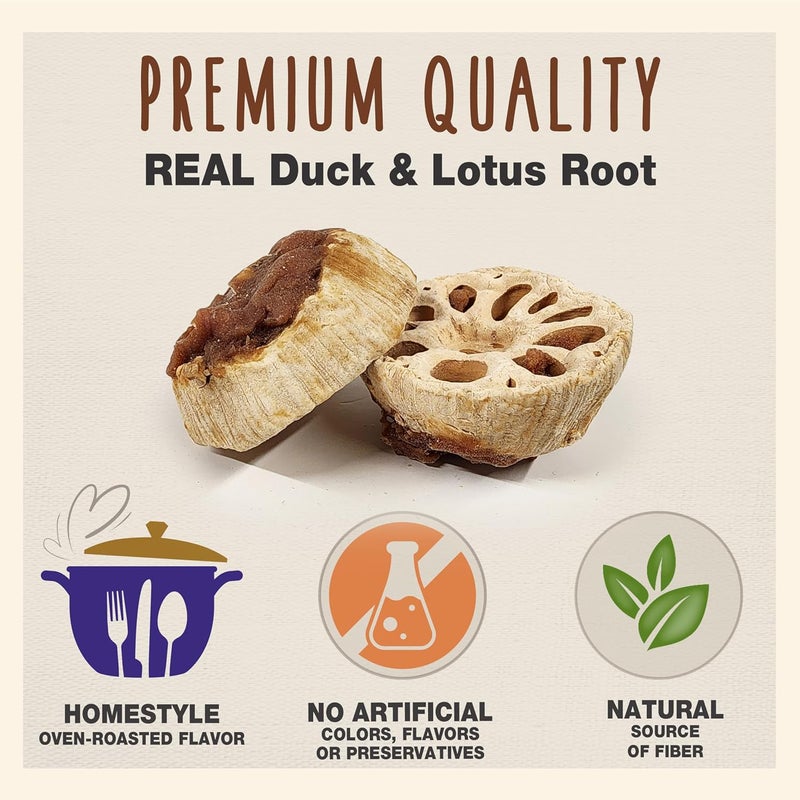 Cadet Gourmet Crunchems Homestyle Dog Treats Natural Dog Chews with Real Chicken and Lotus Root Duck N Veggie Flavor 10 Count Pack of 1 - Image 4