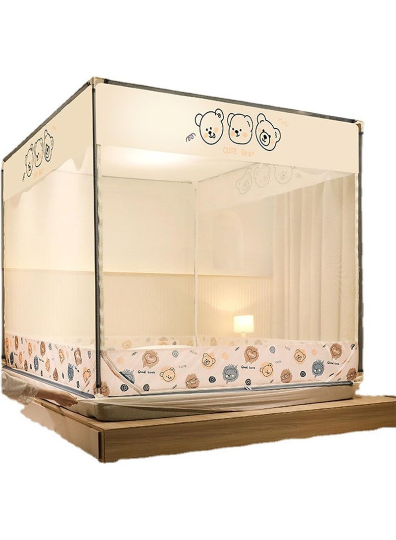 GT-Wheel Mosquito Net for Beds Portable Folding Triple Door Travel Bed Tents Crib Netting - Image 2