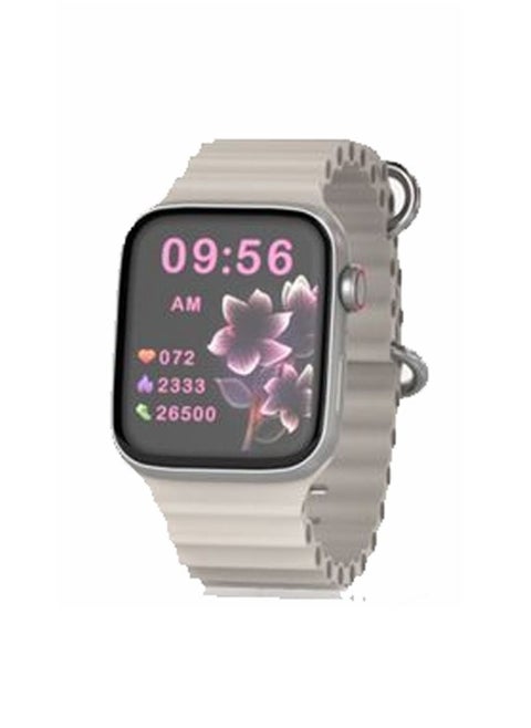 Modio Super Mini Ladies Special Smart Watch with Three Set Strap and Wireless Charger Silver
