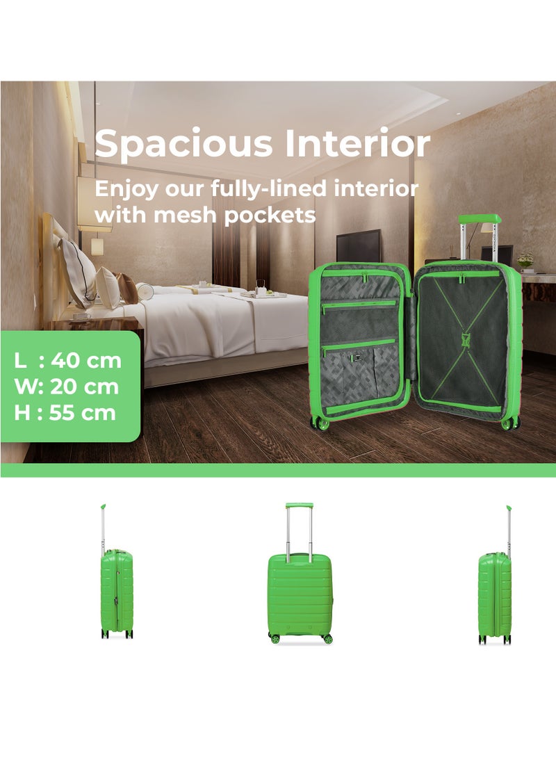 RONCATO - RONCATO | Cabin Trolley Bag | Green | 20 inches | 4WD wheels | Hard material | PP material | 1Piece | TSA Lock - Image 1