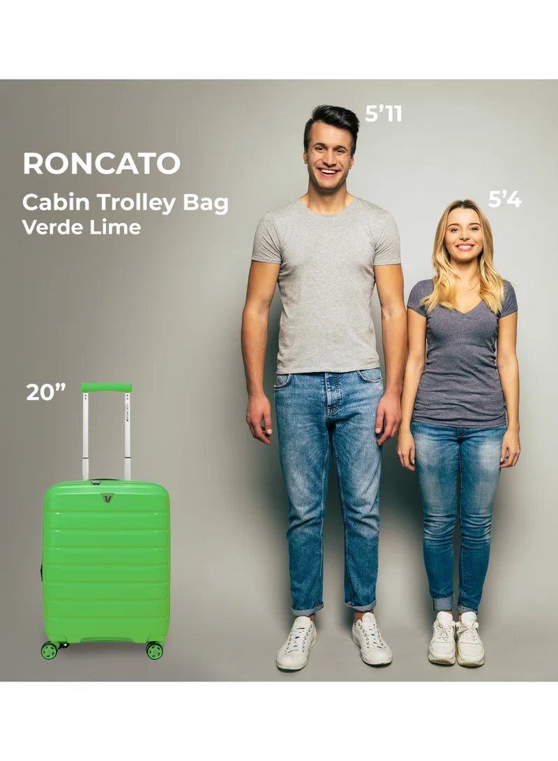 RONCATO RONCATO | Cabin Trolley Bag | Green | 20 inches | 4WD wheels | Hard material | PP material | 1Piece | TSA Lock