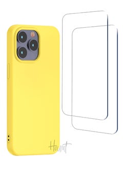 Houmt iPhone 15 Pro Max Case 6.7" Slim Liquid Silicone Soft Gel Rubber with 2X iPhone 15 Pro Max Screen Protector Shockproof Protective Phone Case Anti-Scratch Microfiber Lining for Apple iPhone 15 Pro Max  - Image 1