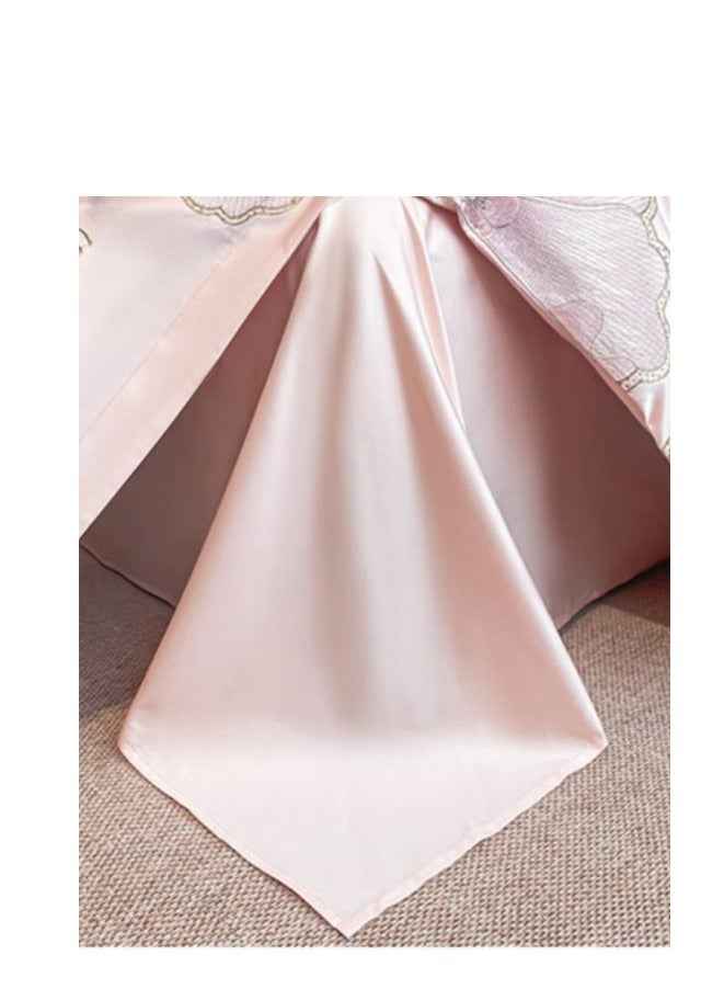 Fitted Sheet Style — French High-End 60 Thread Pure Cotton Embroidered Bedding Four Piece Set - Image 5