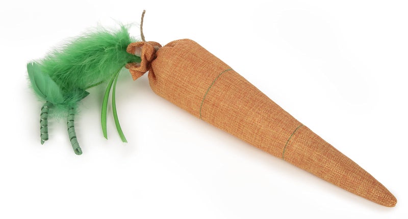 SmartyKat Kolossal Karrot Crinkle Kicker Catnip Cat Toy - Orange, Jumbo - Image 3