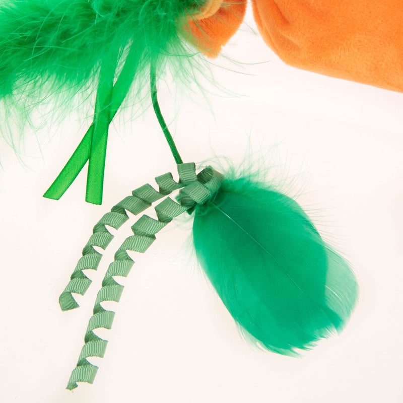 SmartyKat Kolossal Karrot Crinkle Kicker Catnip Cat Toy - Orange, Jumbo - Image 2