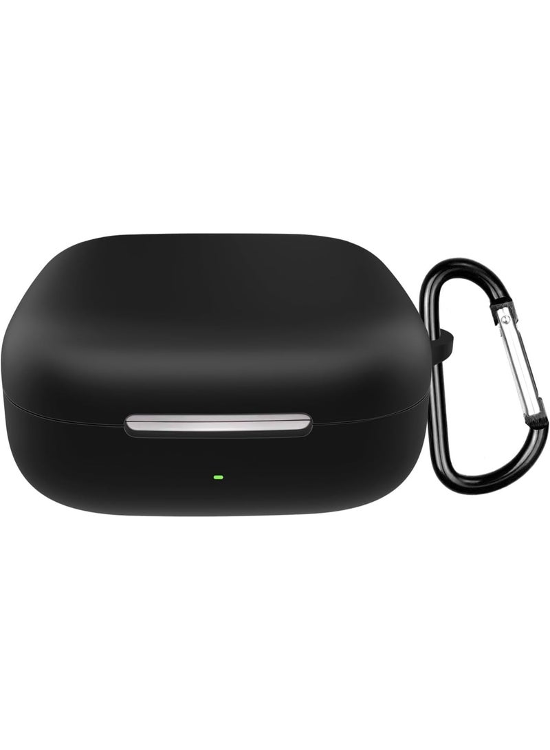 HUAWEI Free Arc Open-Ear Earbuds, Shock-Absorbing Soft Silicone Headphone Case Skin Cover with Anti-Lost Carabiner Keychain for Huawei Free Arc Bluetooth Earphones Black