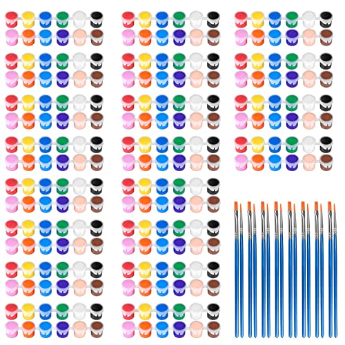 MicoSim 20 Pack Mini Acrylic Paint Set,12 Colors Acrylic Paints Strips for Kids&Adults Craft Paint,280 PCS Kids Painting Kit Container Strips Storage, Perfect for Home Birthday Classroom Party Favors…… - Image 1