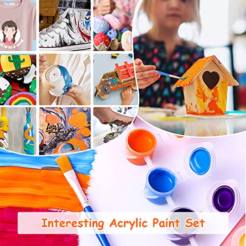 MicoSim 20 Pack Mini Acrylic Paint Set,12 Colors Acrylic Paints Strips for Kids&Adults Craft Paint,280 PCS Kids Painting Kit Container Strips Storage, Perfect for Home Birthday Classroom Party Favors…… - Image 5