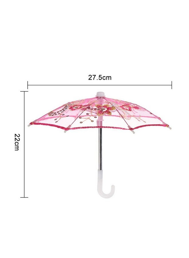 INFISPACE Kid's Fancy Mini Umbrella for Doll House Accessories & Birthday Decor (Random Colors, 22 cm) (Pack of 2) - Image 4