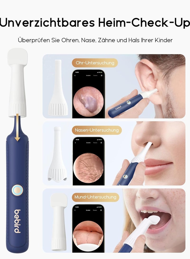 ريبنيو منظار أذن بكاميرا عالية الدقة ١٩٢٠ بكسل | أداة فحص مرنة مع مشبك | منظف آمن للأذن والأنف والحنجرة للبالغين والأطفال - Image 5