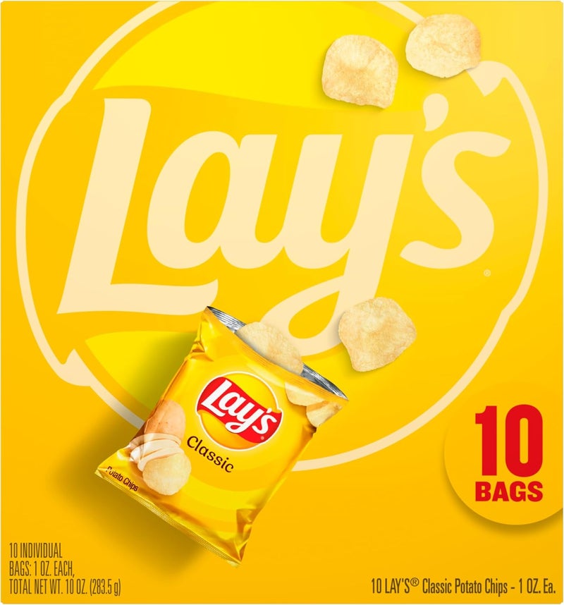 Lay's Classic Potato Chips - 10 Individual 1 Oz Bags - Image 4