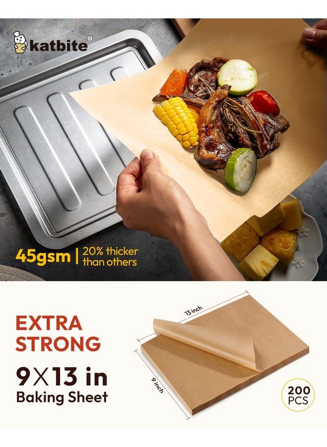 Katbite 200Pcs 9x13 inch Heavy Duty Unbleached Parchment Paper, Parchment Paper Sheets for Baking Cookies, Cooking, Frying, Air Fryer, Grilling Rack, Oven(9x13 Inch) - Image 2