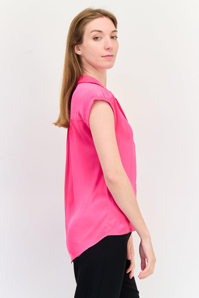 SALSA Women Regular Fit Solid Blouse, Pink - Image 2