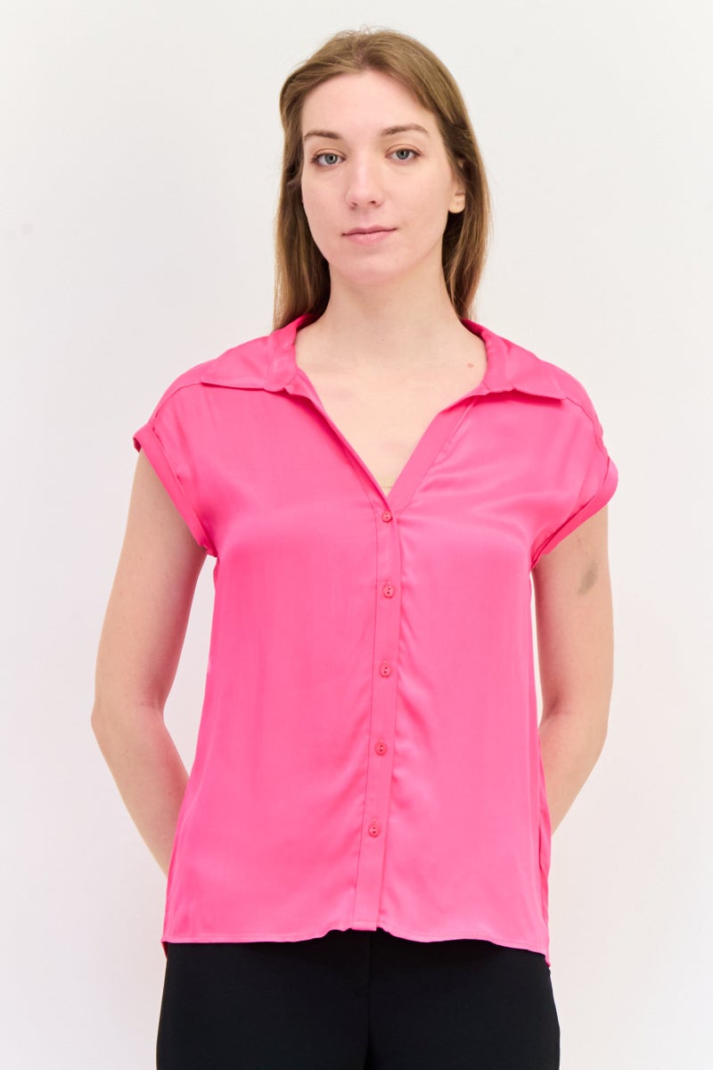 SALSA Women Regular Fit Solid Blouse, Pink - Image 1