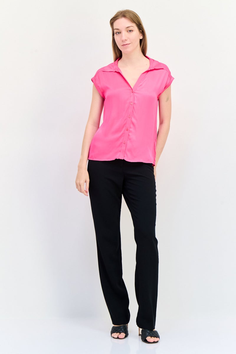 SALSA Women Regular Fit Solid Blouse, Pink - Image 4