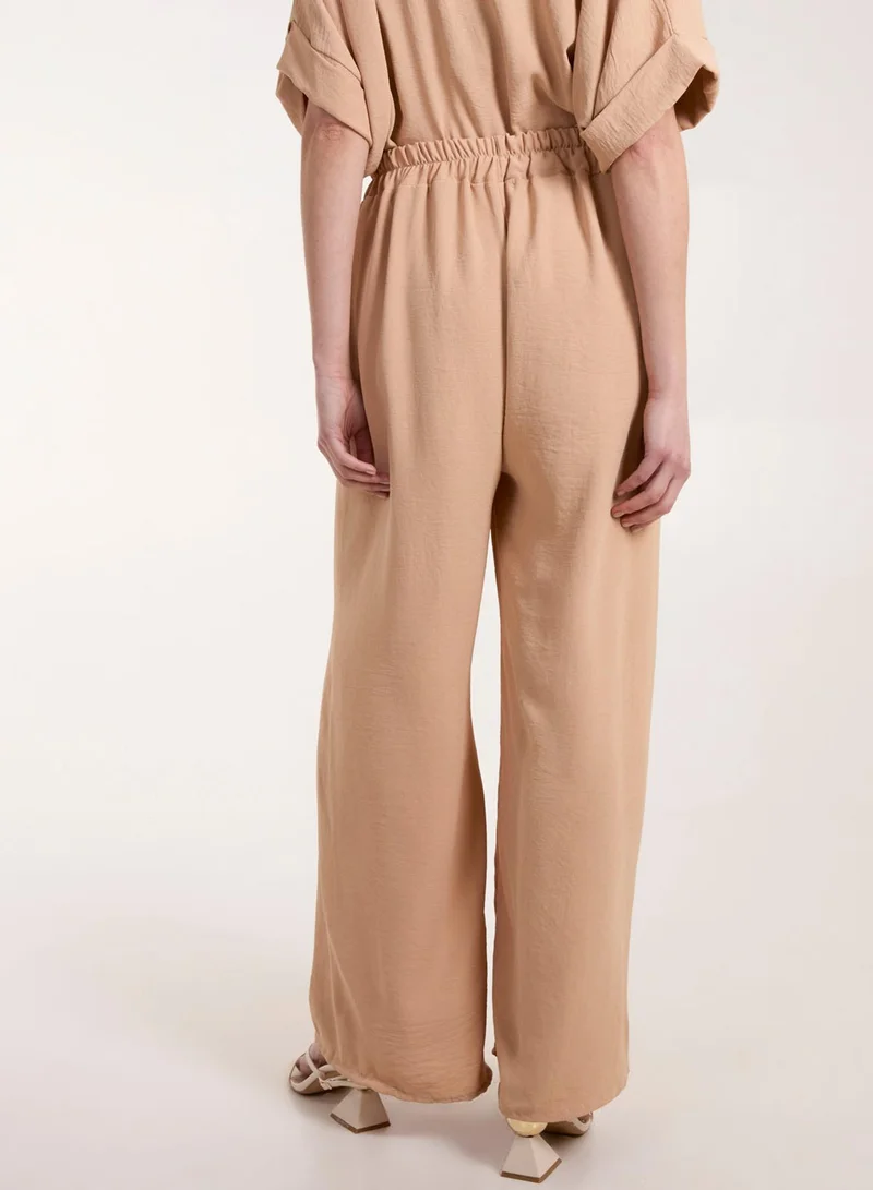 بلو فانيلا Drawstring Wide Leg Trousers