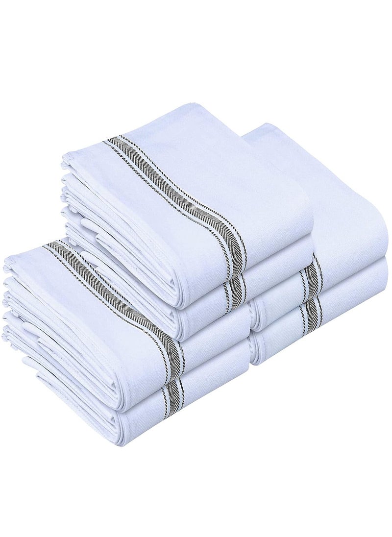MahMir MahMir® Towels Dish Towels,  16x27 Inches ( 40x70 cm ) 100% Ring Spun Cotton Super Absorbent Linen Kitchen Towels, Soft Reusable Cleaning Bar and Tea Towels Set (6 Pack,)  - Image 1