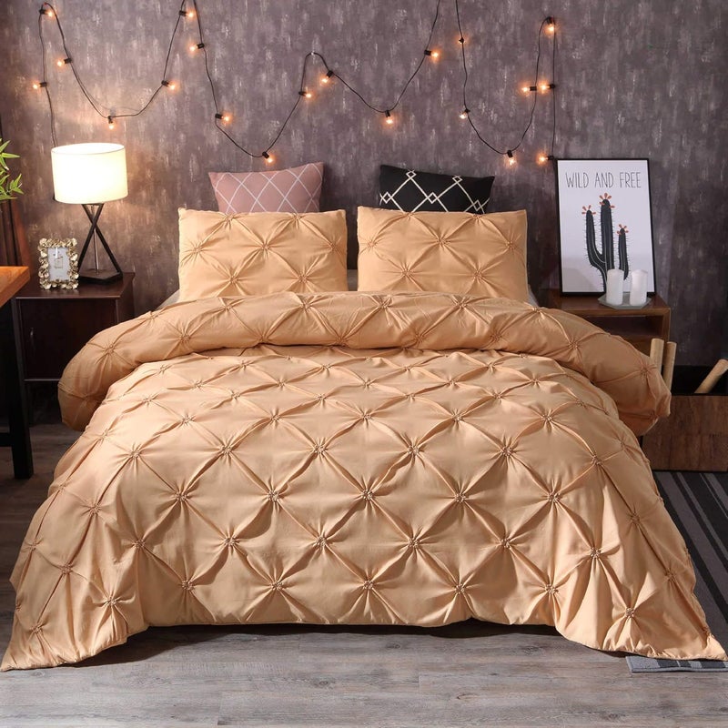 Twin Bedding Sets - 3-Piece Bed Comforter Set, Includes 1 Quilt Cover (68×90in) & 2 Pillowcases (20×30in), Soft Bedding for Bedroom, Durable Twin Bed Comforter Bedding Set.Yellow - Image 1