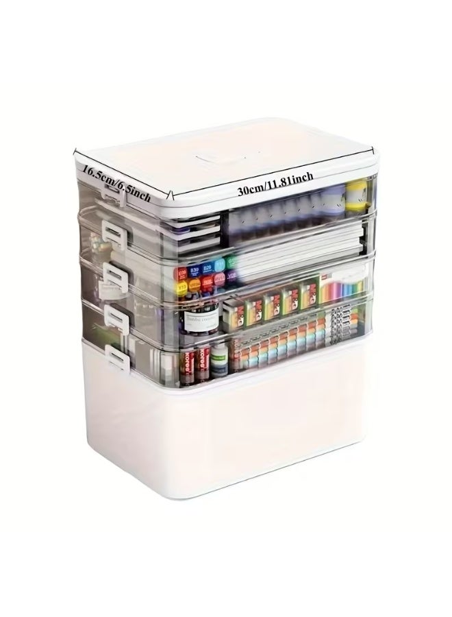 erorex Large Capacity Multi-Layer Storage Box – Durable Multi-Functional Organizer with Dust-Proof Lid for Home & Travel Use (16) - Image 1