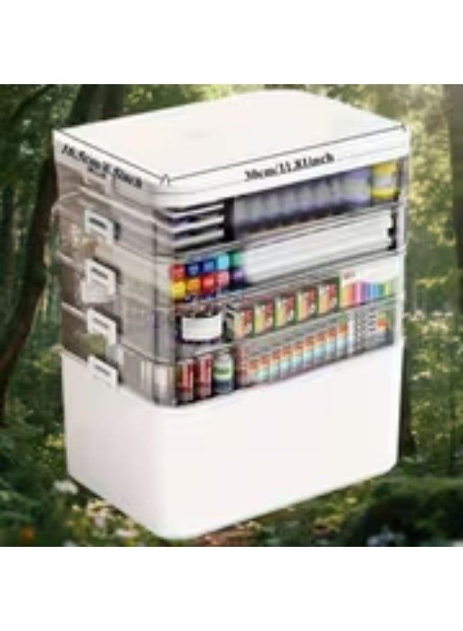 erorex Large Capacity Multi-Layer Storage Box – Durable Multi-Functional Organizer with Dust-Proof Lid for Home & Travel Use (16) - Image 2