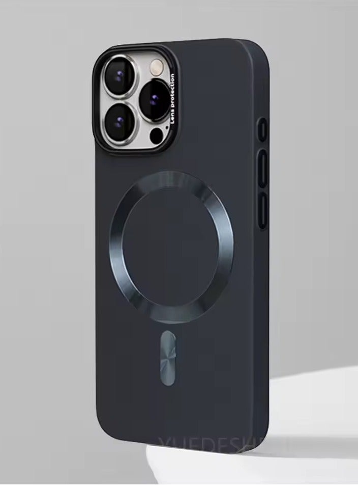 BlueFire Ultra-Thin Magnetic MagSafe Case for iPhone 16 Pro Max – Slim Matte Hard PC Shockproof Cover with Metal Camera Lens Protector, Wireless Charging Compatible, Frosted Anti-Slip Back - Image 1