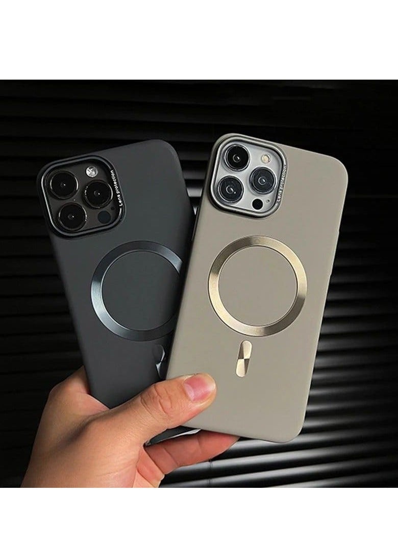 BlueFire Ultra-Thin Magnetic MagSafe Case for iPhone 16 Pro Max – Slim Matte Hard PC Shockproof Cover with Metal Camera Lens Protector, Wireless Charging Compatible, Frosted Anti-Slip Back - Image 2