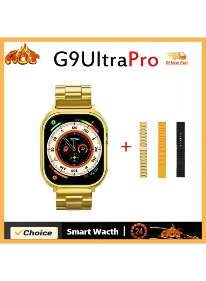 Fendior G9 Ultra Pro Gold Smartwatch Series 9 – NFC, Bluetooth Call, Stainless Steel, Wireless - Image 2