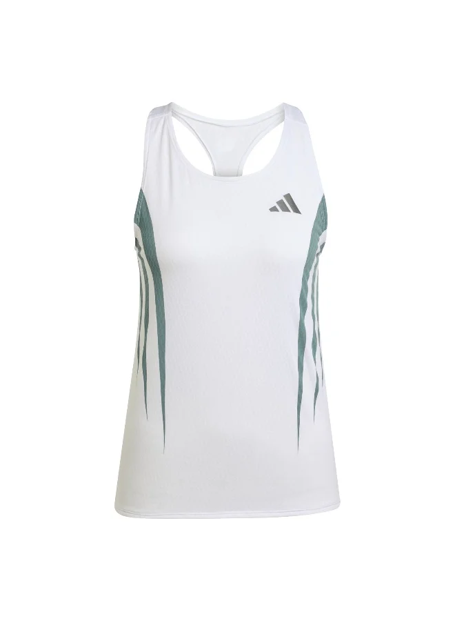 adidas Adidas Adizero A Sgl W White Tank Tops For Women