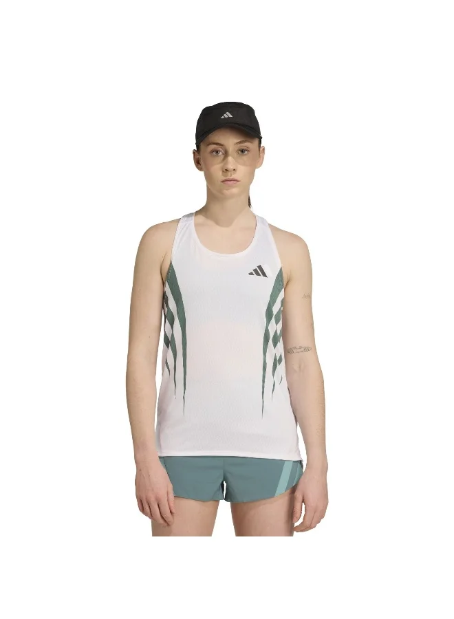 adidas Adidas Adizero A Sgl W White Tank Tops For Women