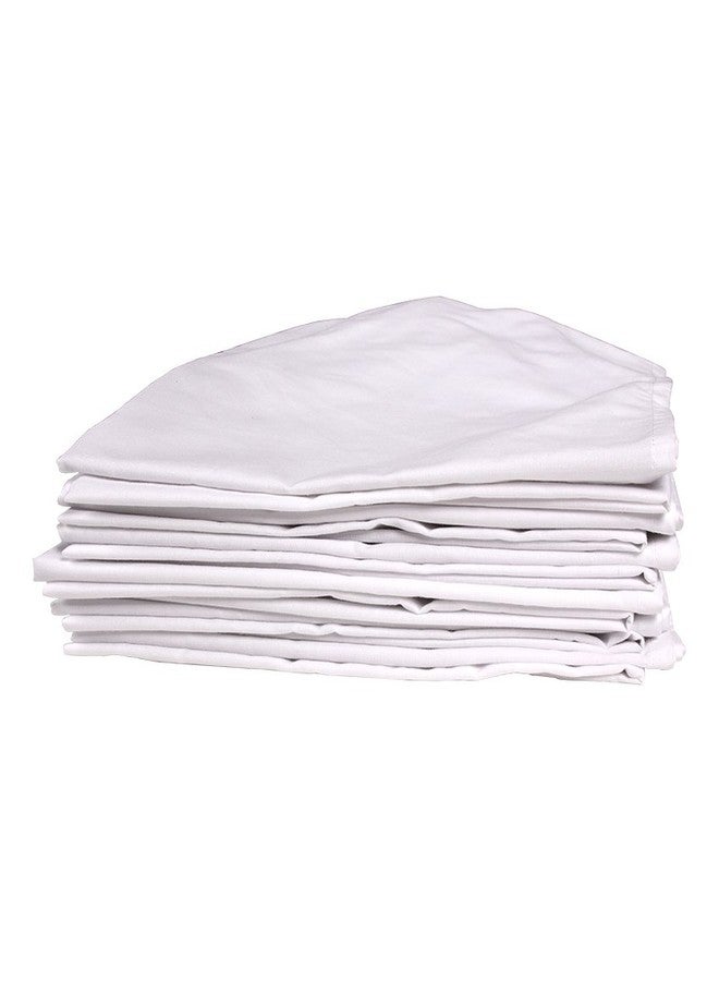 Sprogs Standard Size Daycare Sheets, Soft Fitted Cot Sheets for Preschool and Daycare, Pack of 12, White - Image 3