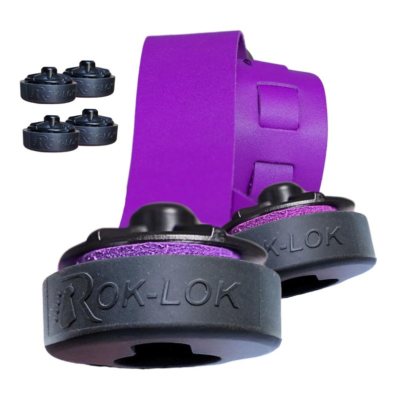 Rok-Lok PRO Guitar Strap Lock 2 PACK- Universal Strap Lock Sets with Anti-Scratch Coating for Electric, Acoustic & Bass Guitars- Guitar Locks with Rubberized Protection- No Mods, No Tools Needed - Image 1