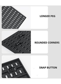 Pegboard Combination Wall Organizer Kit, Wall Mounted Peg Board Organizer with 3 Pegboards & Accessories Hanging, Display Pegboard Panel Kits for for Home, Office (Black) - pzsku/ZC146A329FD6594D7B2F8Z/45/_/1735121378/bc111971-7f39-44c4-91ac-95d653fe5c2b