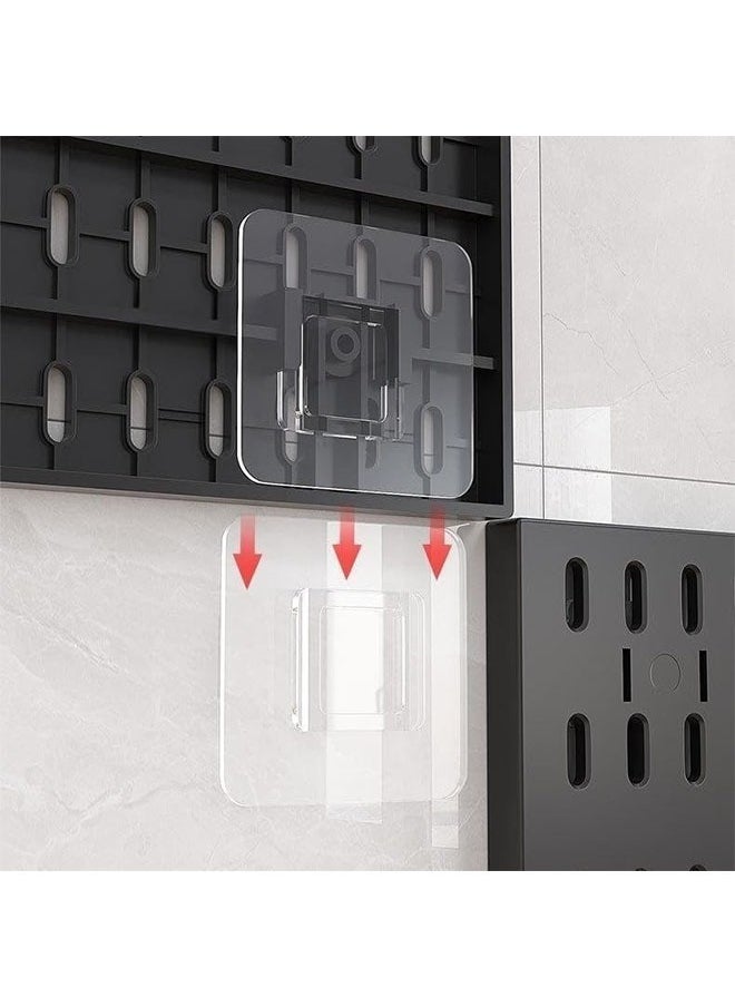 HQ-GAMING - Pegboard Combination Wall Organizer Kit, Wall Mounted Peg Board Organizer with 3 Pegboards & Accessories Hanging, Display Pegboard Panel Kits for for Home, Office (Black) - Image 1
