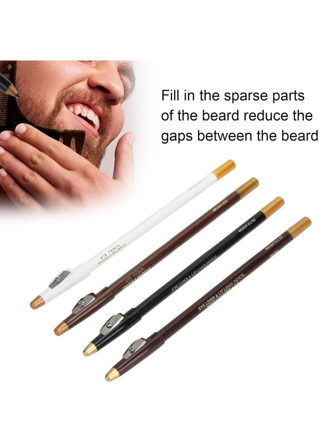 silvercnc - 4Pcs Barber Pencil With Sharpener Hairline, Hairline Pencil Beard Pencil Hair Beard Shape Accessories Barber Pencil For Lineup - Image 1