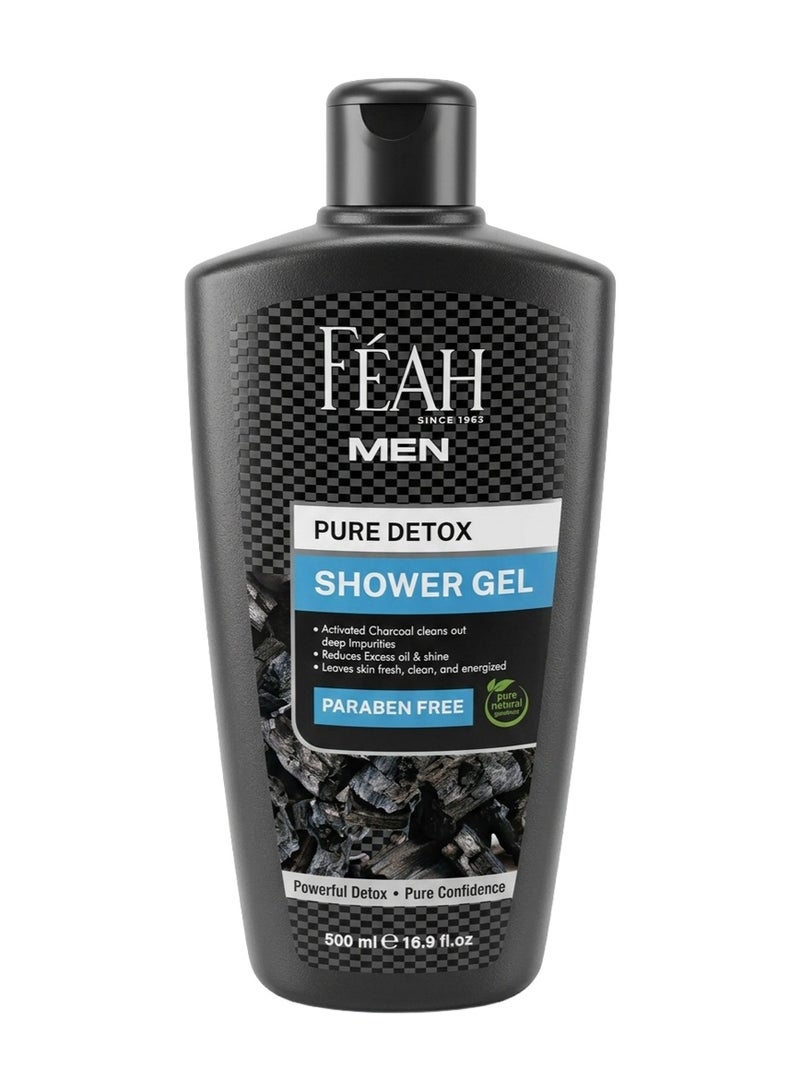 FEAH Pure Detox Shower Gel 500ML - Deep Cleansing & Skin Refreshing Body Wash - Image 1