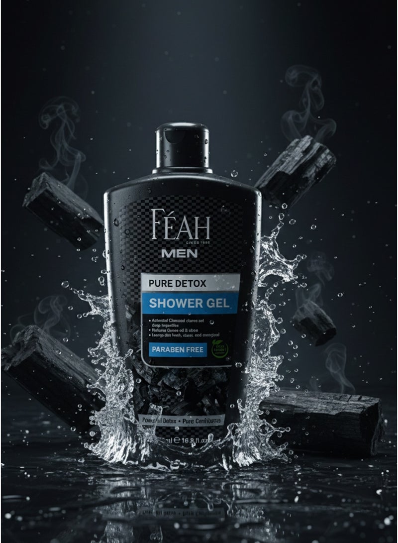 FEAH Pure Detox Shower Gel 500ML - Deep Cleansing & Skin Refreshing Body Wash - Image 4