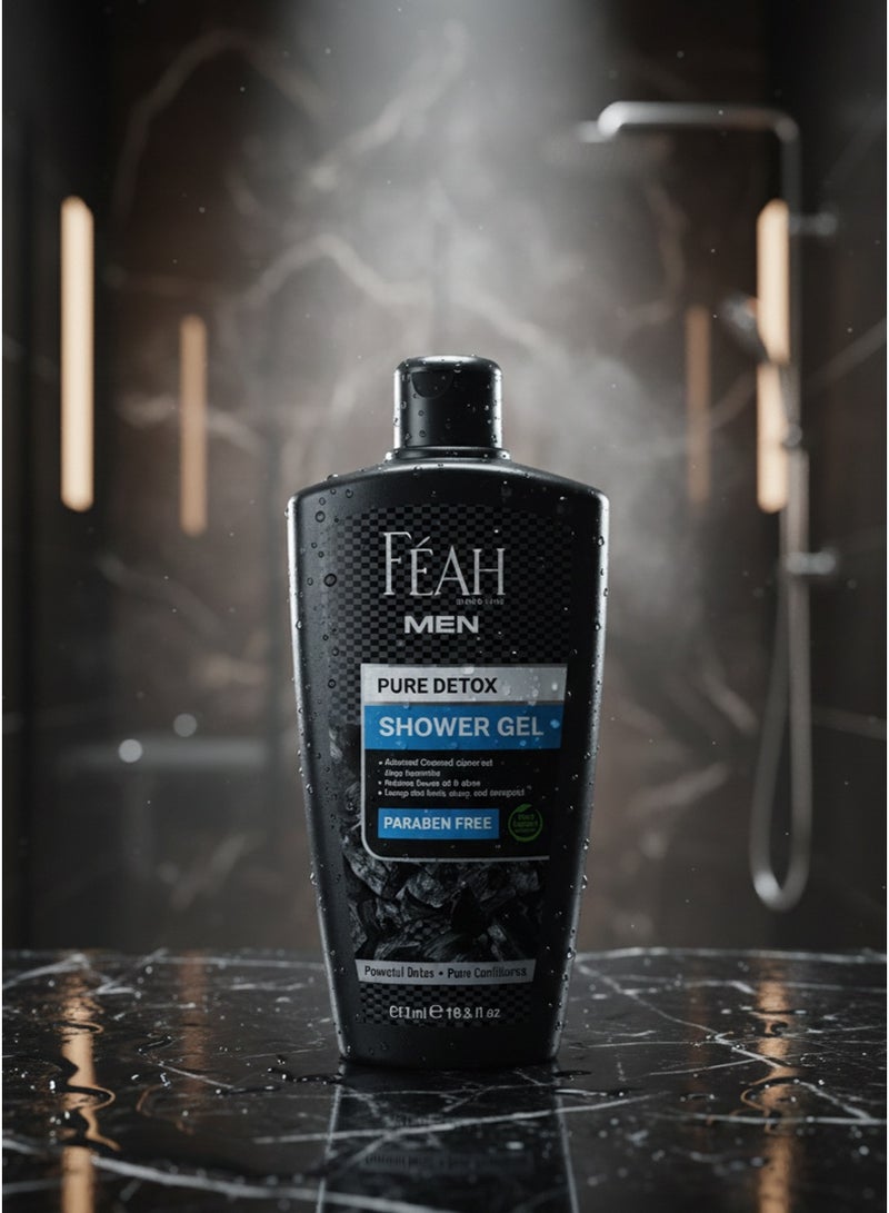 FEAH Pure Detox Shower Gel 500ML - Deep Cleansing & Skin Refreshing Body Wash - Image 3