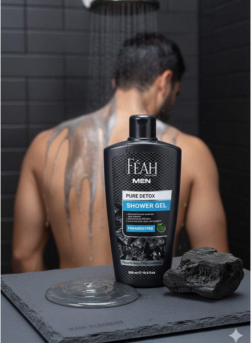 FEAH Pure Detox Shower Gel 500ML - Deep Cleansing & Skin Refreshing Body Wash - Image 5