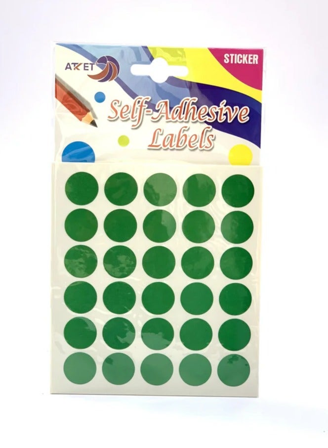 Self Adhesive Dot Labels Green 300pcs