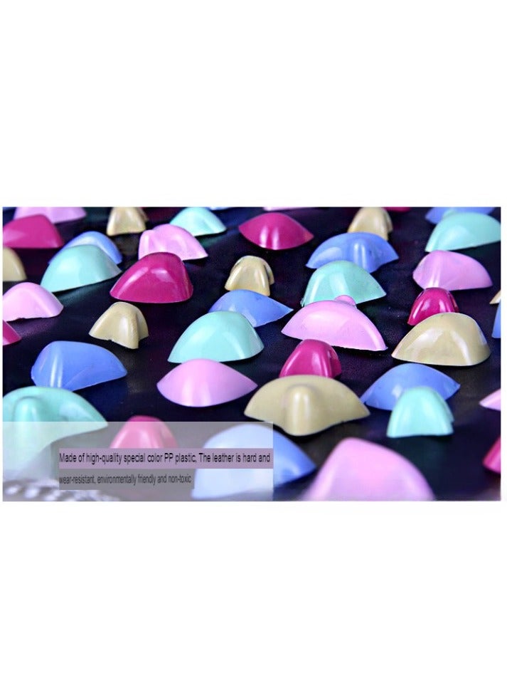 AROAQ سجادة تدليك القدم الحجرية، سجادة تدليك القدم الحجرية البلاستيكية، وسادة تدليك القدم للراحة، (أسود) - Image 4